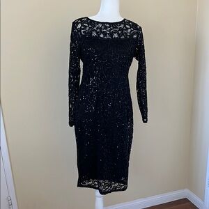 Elegant Black Lace Dress